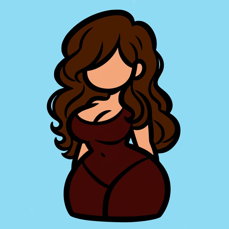 curvy woman with hair