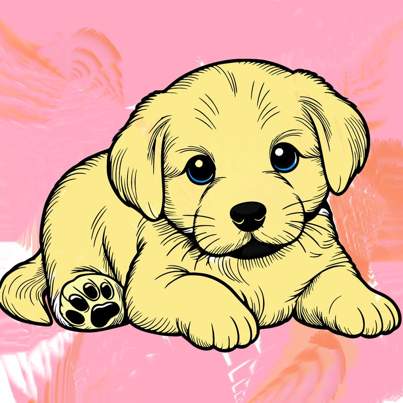 a cute realistic puppy