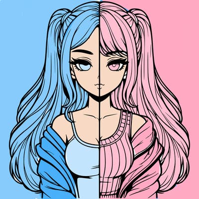 realistic girl split