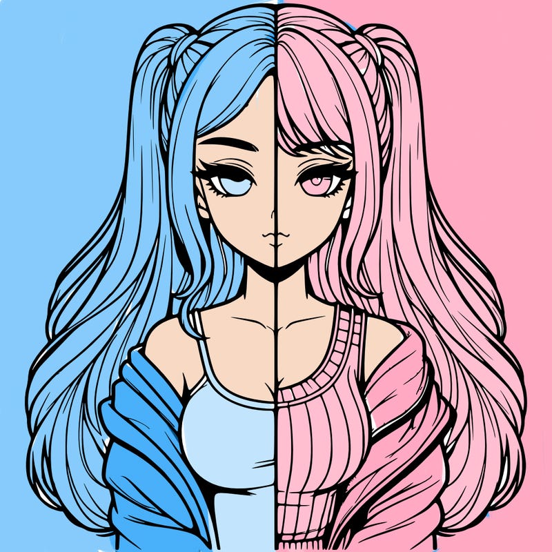 realistic girl split