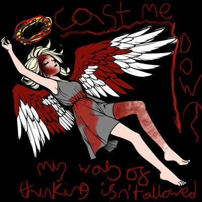 a falling angel realistic