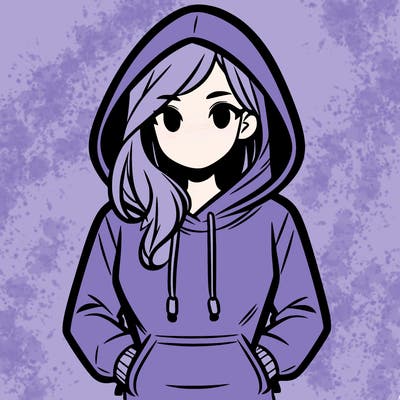 a woman wearing a hoodie