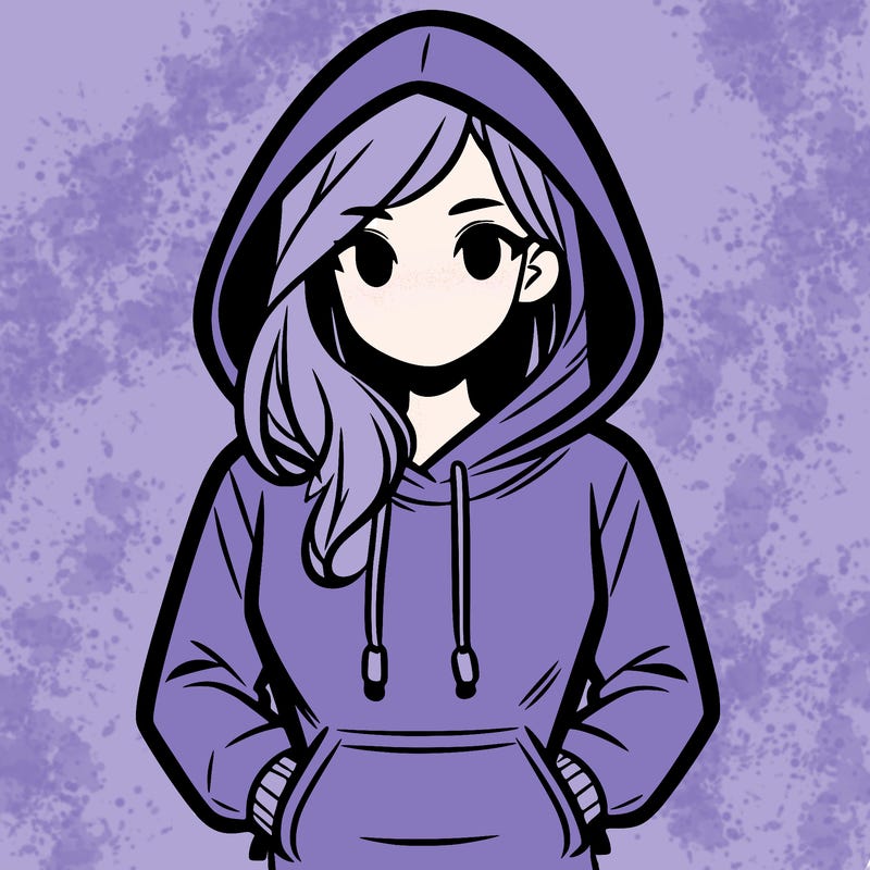 a woman wearing a hoodie