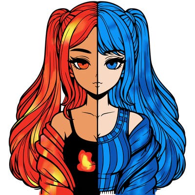 realistic girl split