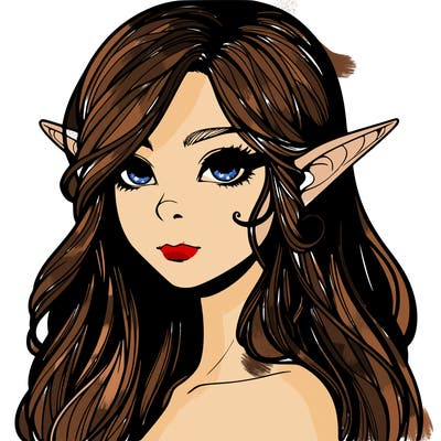 elf girl realistic dark fantasy