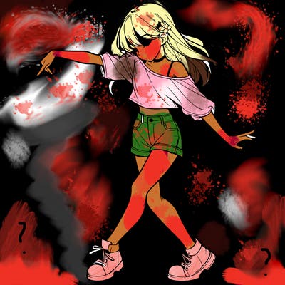 realistic girl danceing