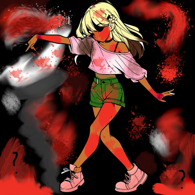 realistic girl danceing