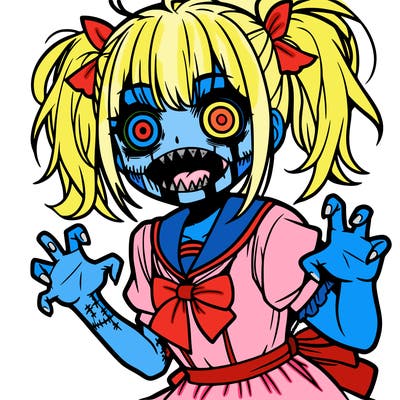 scary anime girl