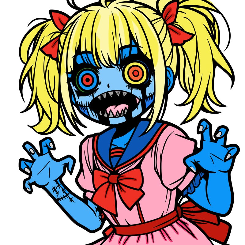 scary anime girl