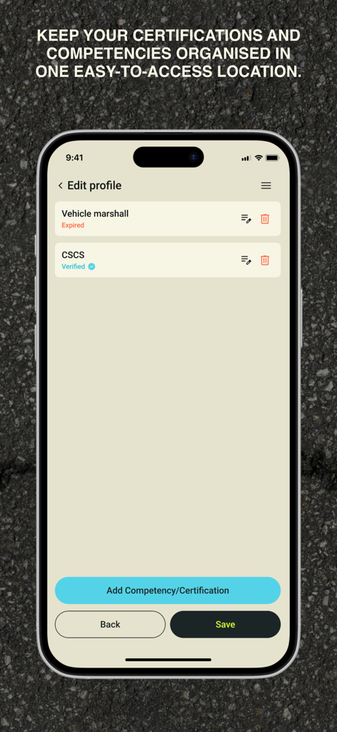 innDex - Digital construction profile for managing certifications and competencies