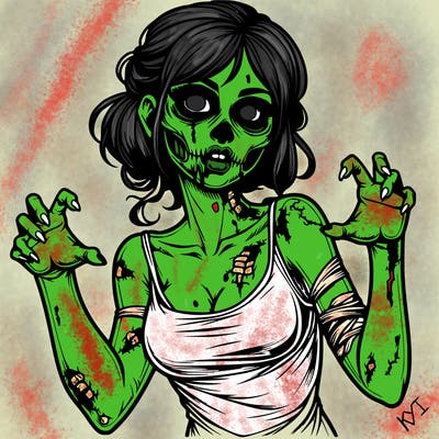 realistic zombie girl