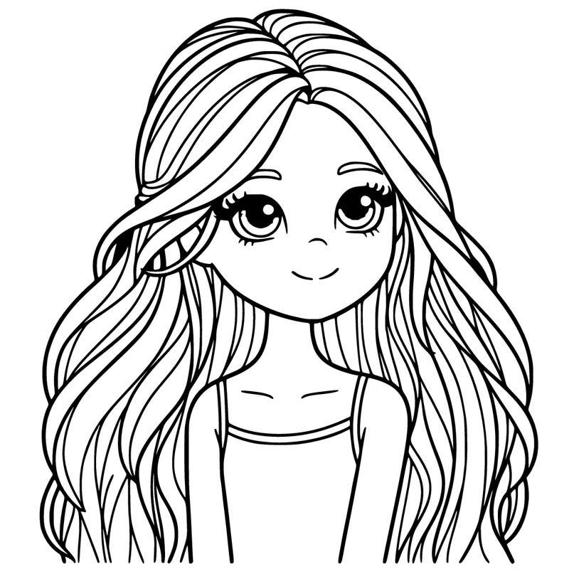 a girl who is 13 years old with long hair