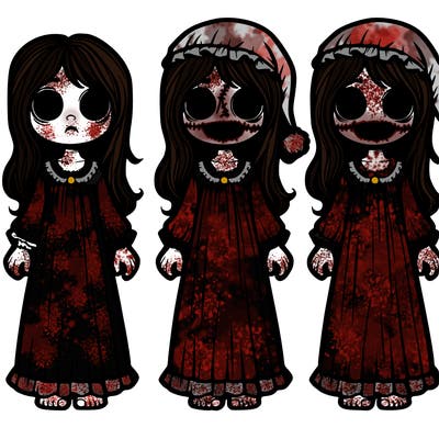 scary girl in night gown