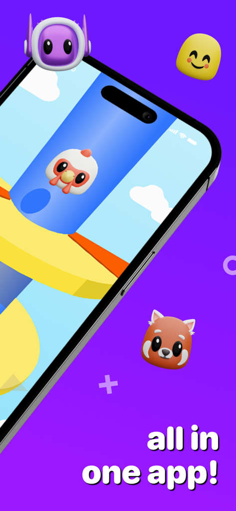 Playbite - Mobile Arcade - Playbite mobile arcade app featuring multiple mini games and colorful avatars