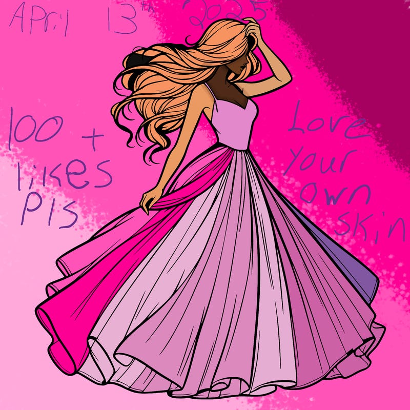 realistic woman with dress flowing in the wind