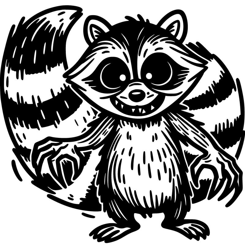 creepy racoon