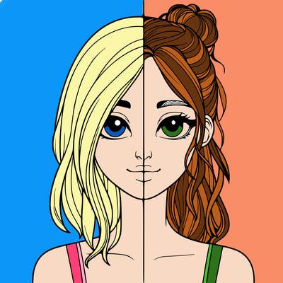 realistic girl split