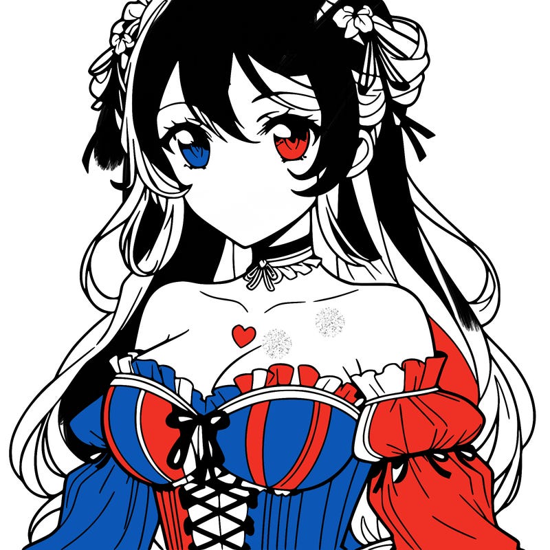 a beautiful anime girl in a corset