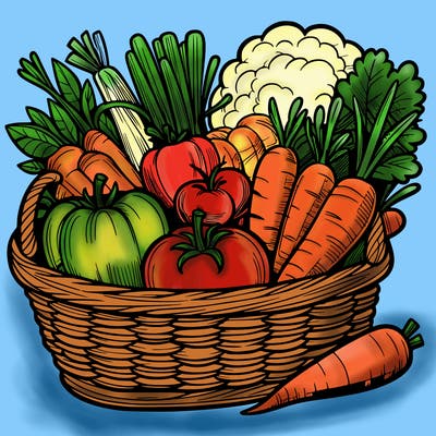 vegetables in a basket
