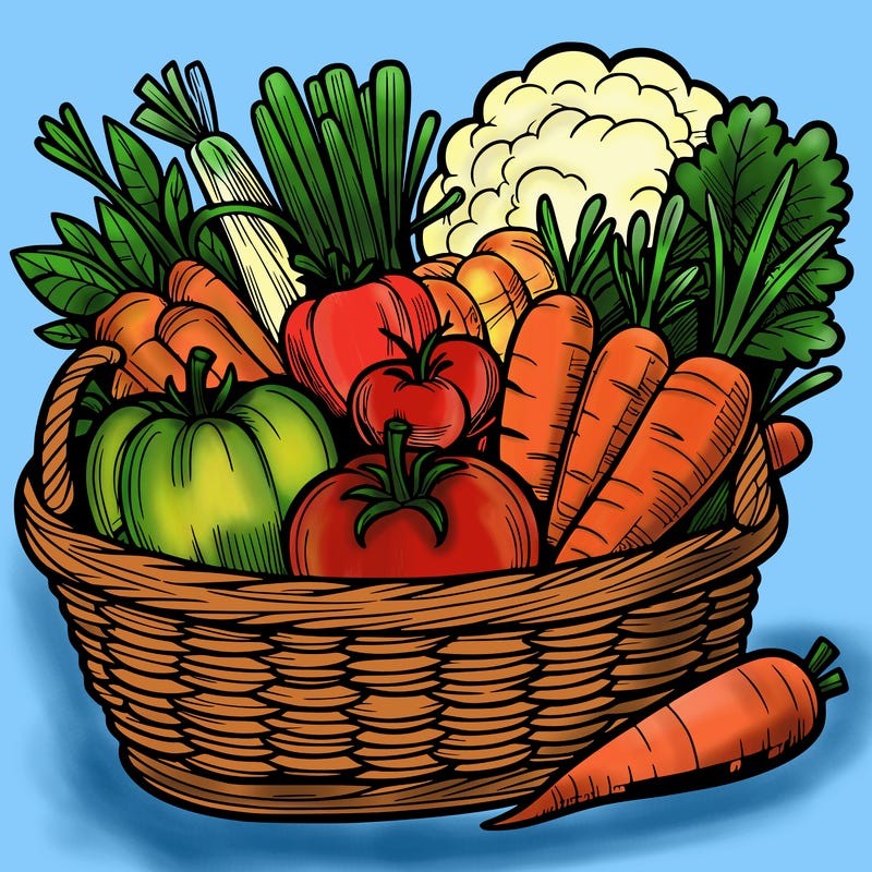 vegetables in a basket