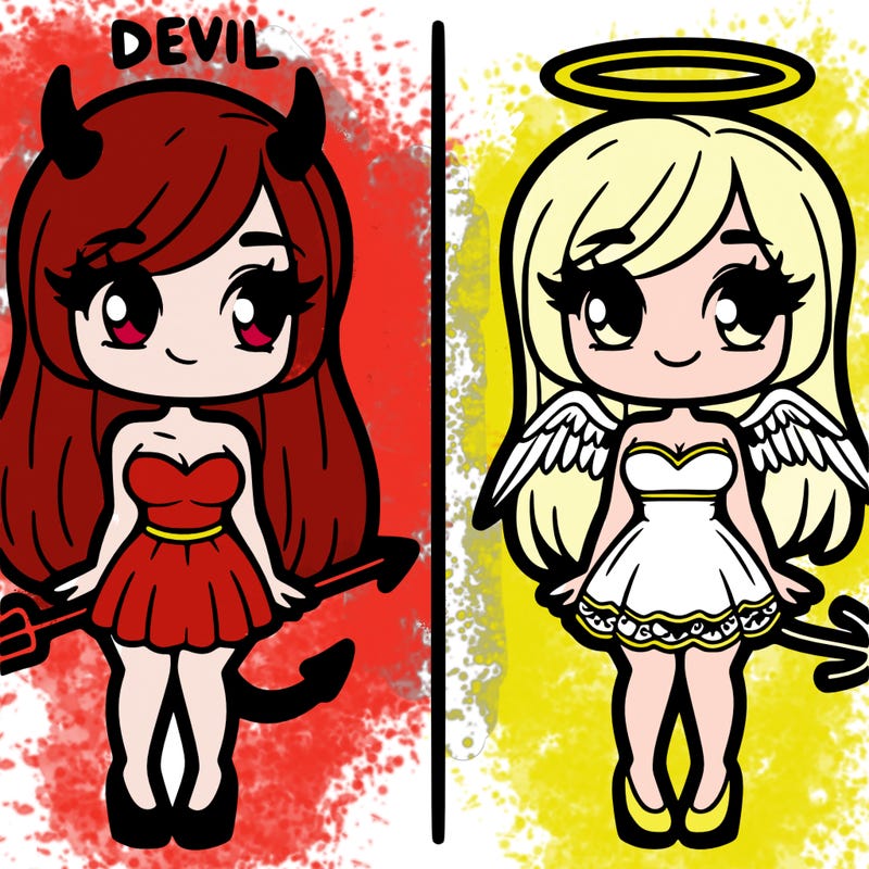 devil and angel girls
