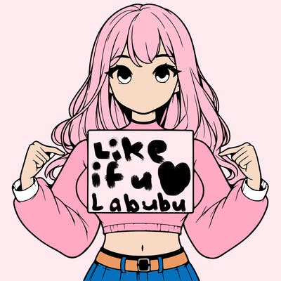 girl holding a blank sign in a long sleeve crop top