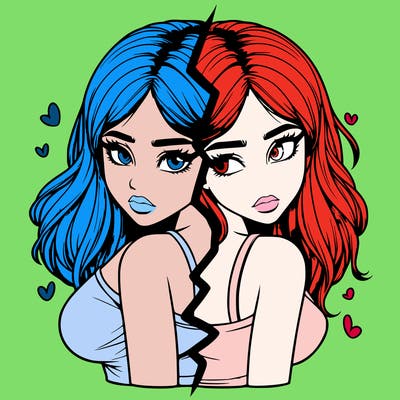 realistic girl split