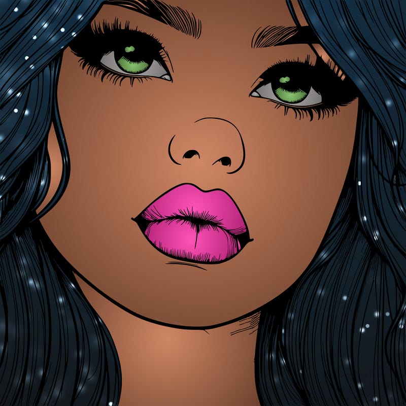 really realistic girl with lips