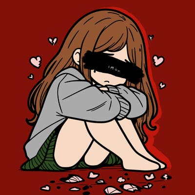 a girl after a breakup