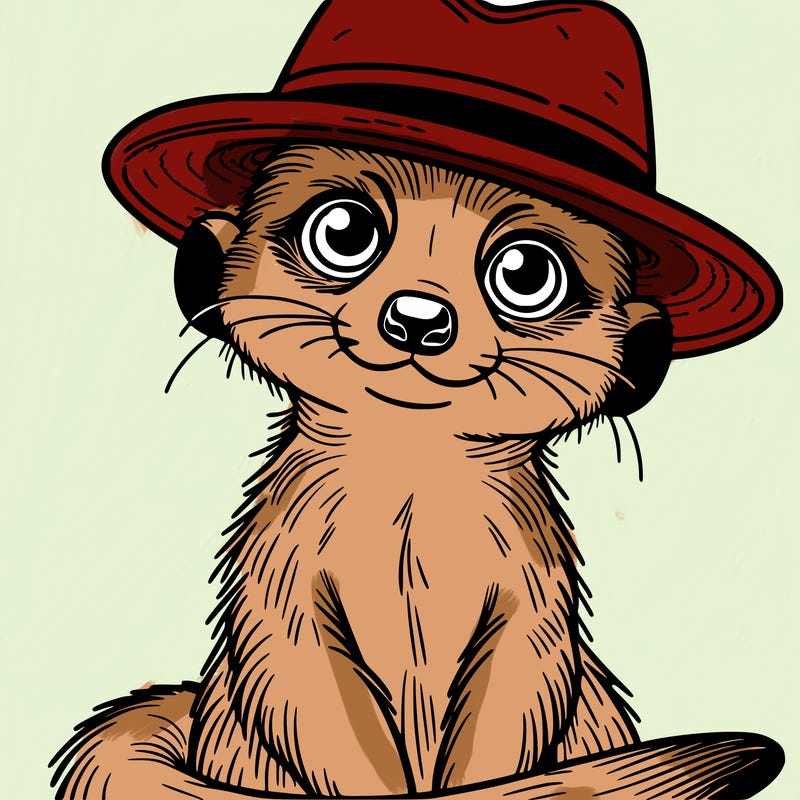 meerkat with hat