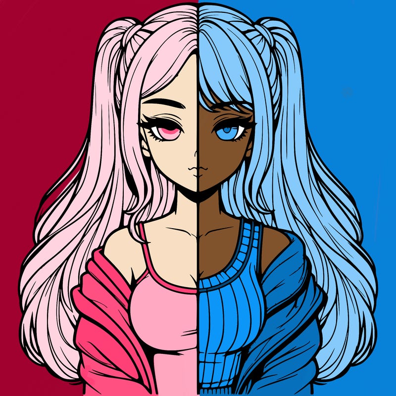 realistic girl split