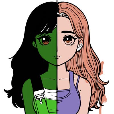 realistic girl split