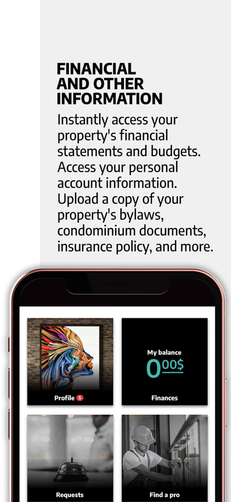 UpperBee - 財務諸表とプロパティ管理ツールを表示するUpperBeeアプリのダッシュボード