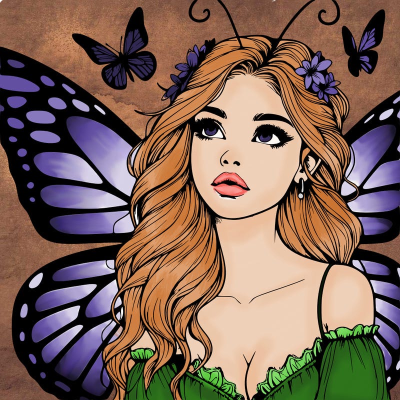 butterfly fairy realistic girl
