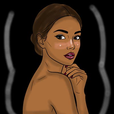 oustanding biologically perfect women posing  gorgeous  pose outlining face