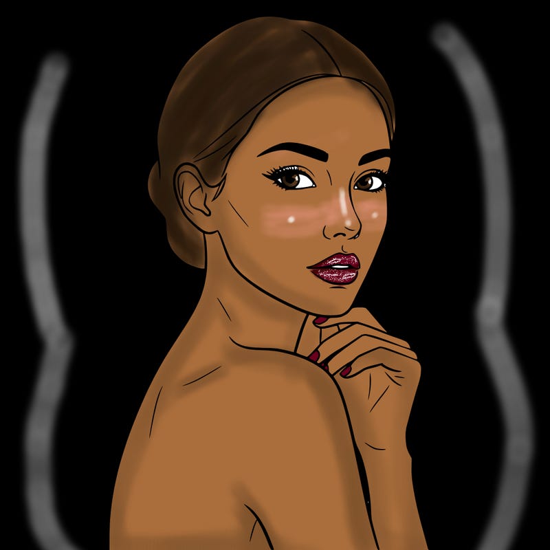 oustanding biologically perfect women posing  gorgeous  pose outlining face