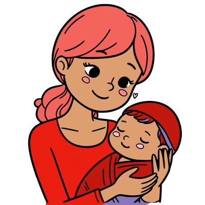 a mom holding a newborn baby