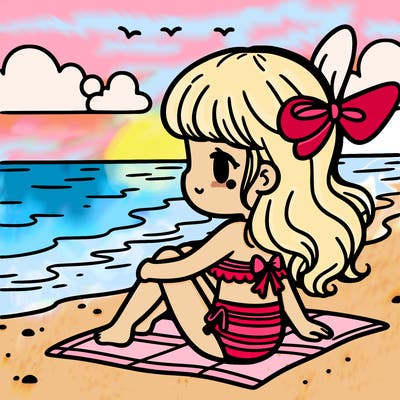 girl at the beach