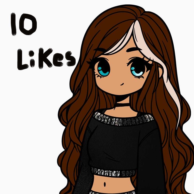 girl with long hair and a crop top with a sweater