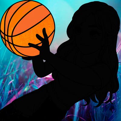 realistic girl playing basketball