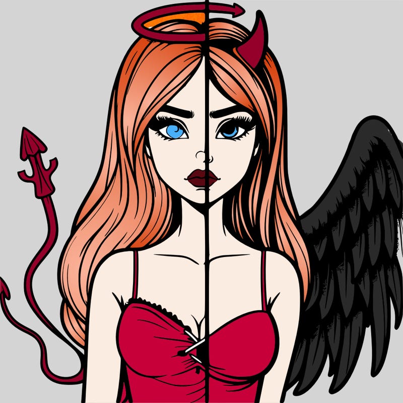 devil vs angel realistic girl