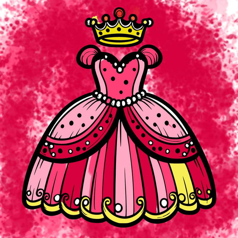 gown with tiara