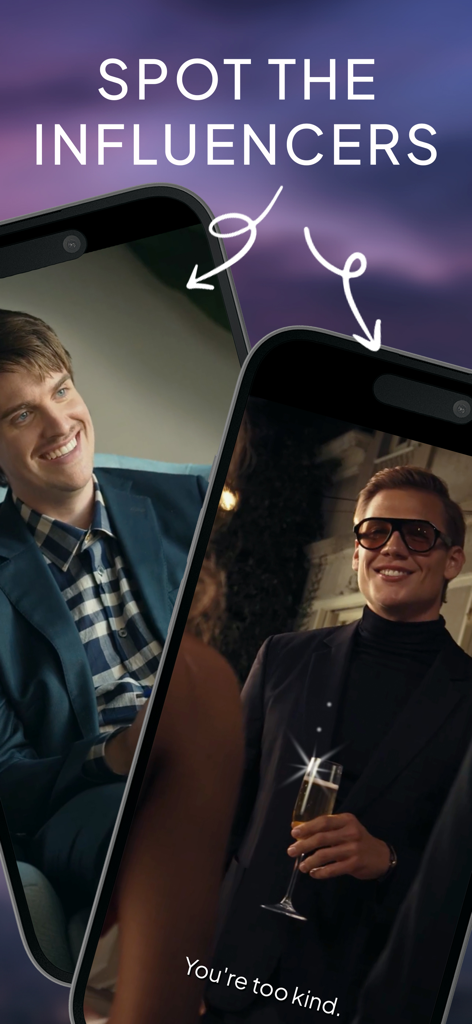 CandyJarTV - Drama & Shorts - Two phone screens featuring male actors in short drama scenes on CandyJarTV