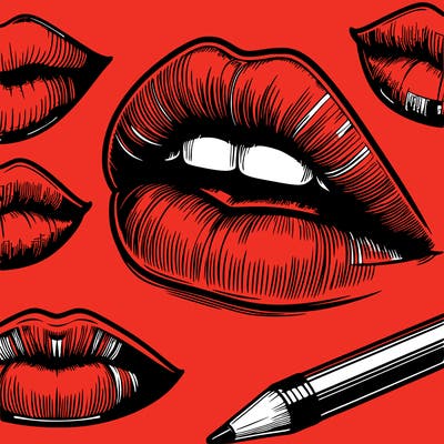 realistic  lips