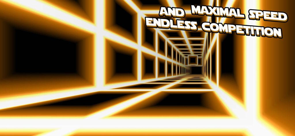 Death Run 3D - High-speed glowing orange neon tunnel gameplay in Death Run 3D