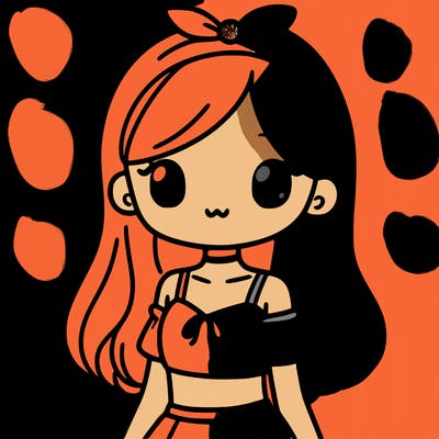 a girl with a cute blue crop top