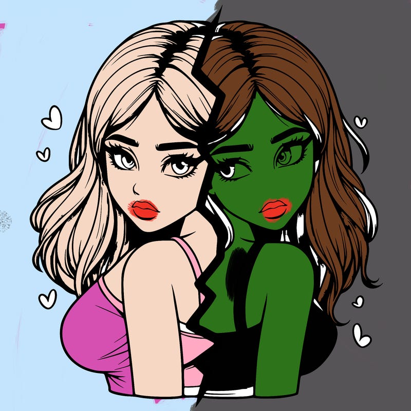 realistic girl split