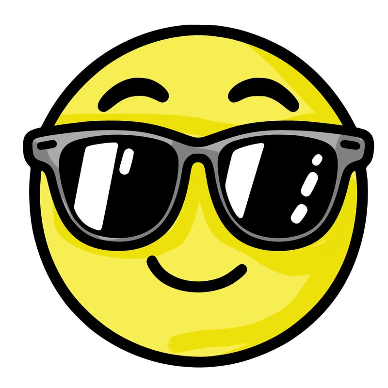 emoji with sunglasses
