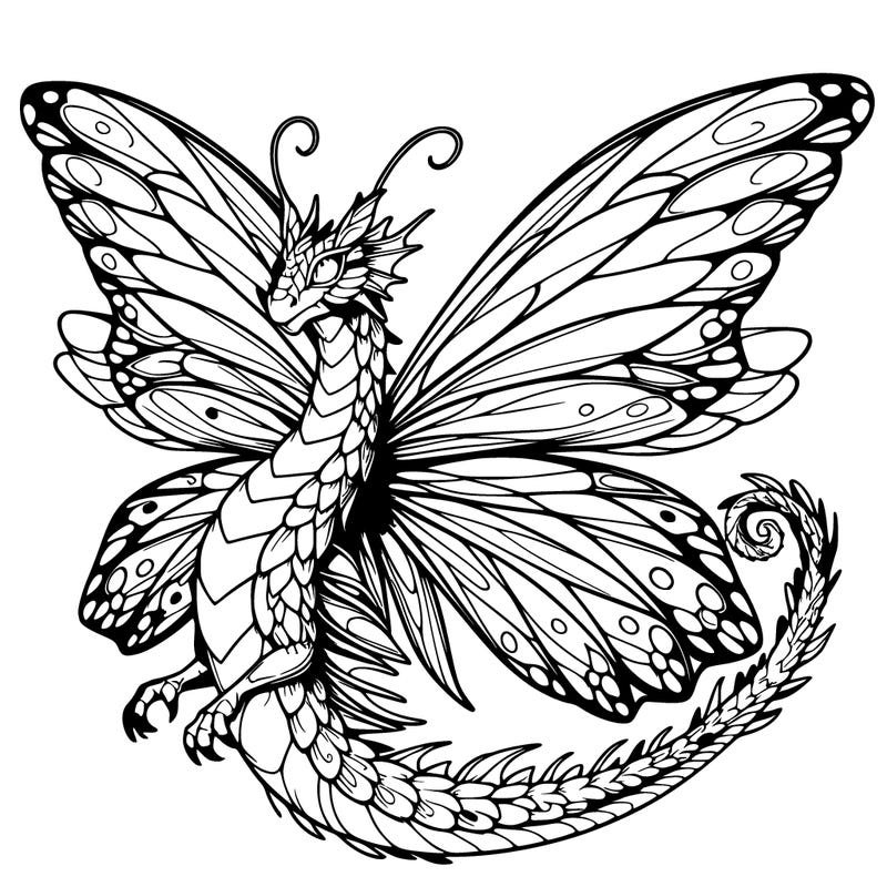 realistic butterfly dragon