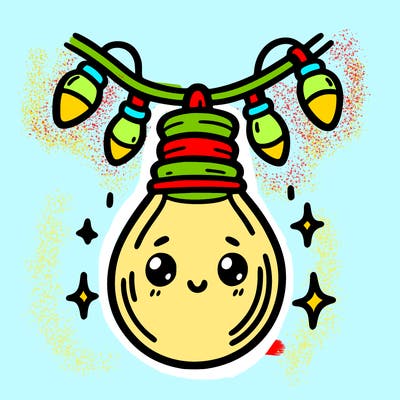 small bulb of a garland